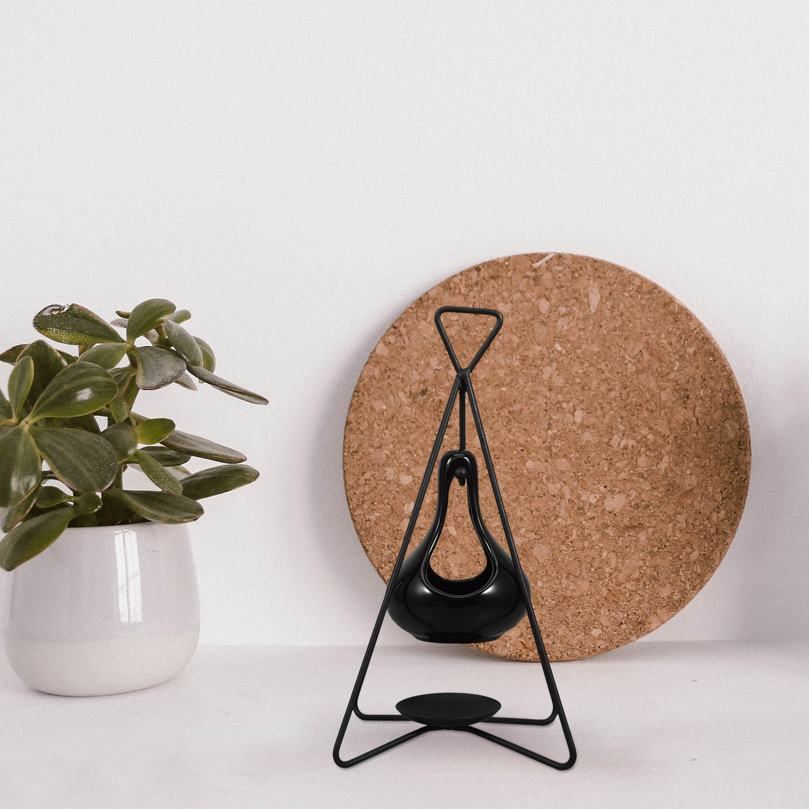 Home Fragrance Oil Burner - 1Set Aroma Wax Burner Iron Ceramic
