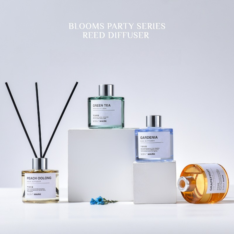 Home Fragrance Jasmine & Yuzu Porcelain Diffuser - 50ML Reed Diffuser Sets Lotus Jasmine