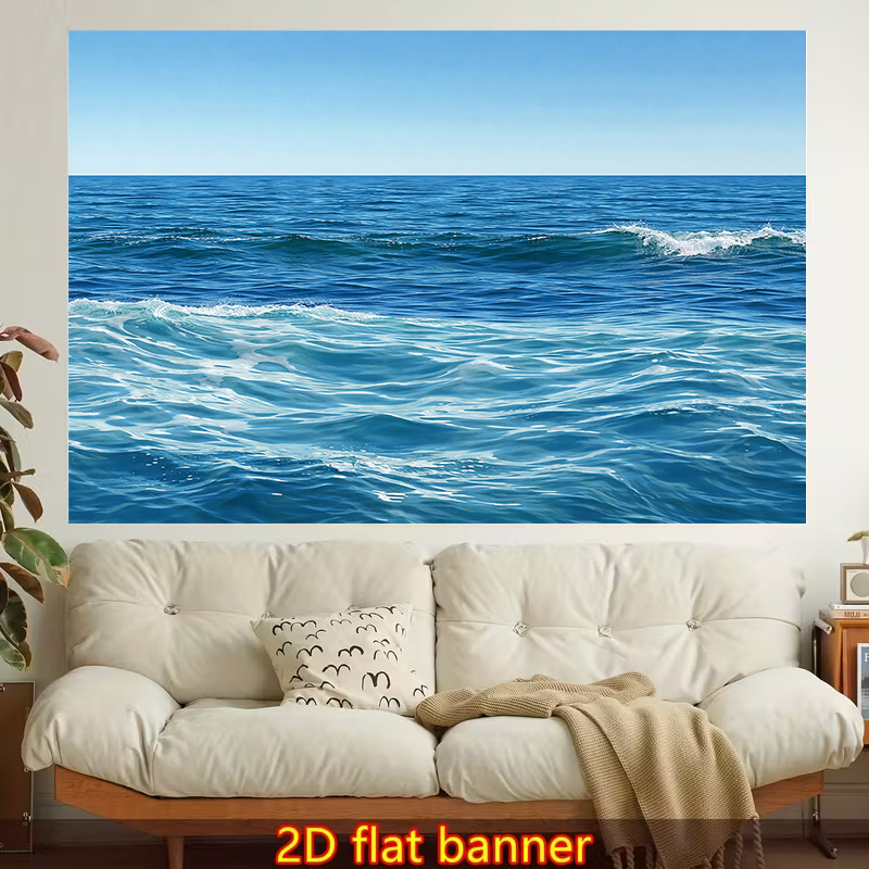 Home Fragrance Ocean Breeze - Blue Ocean Wave Tapestry Wall Decor