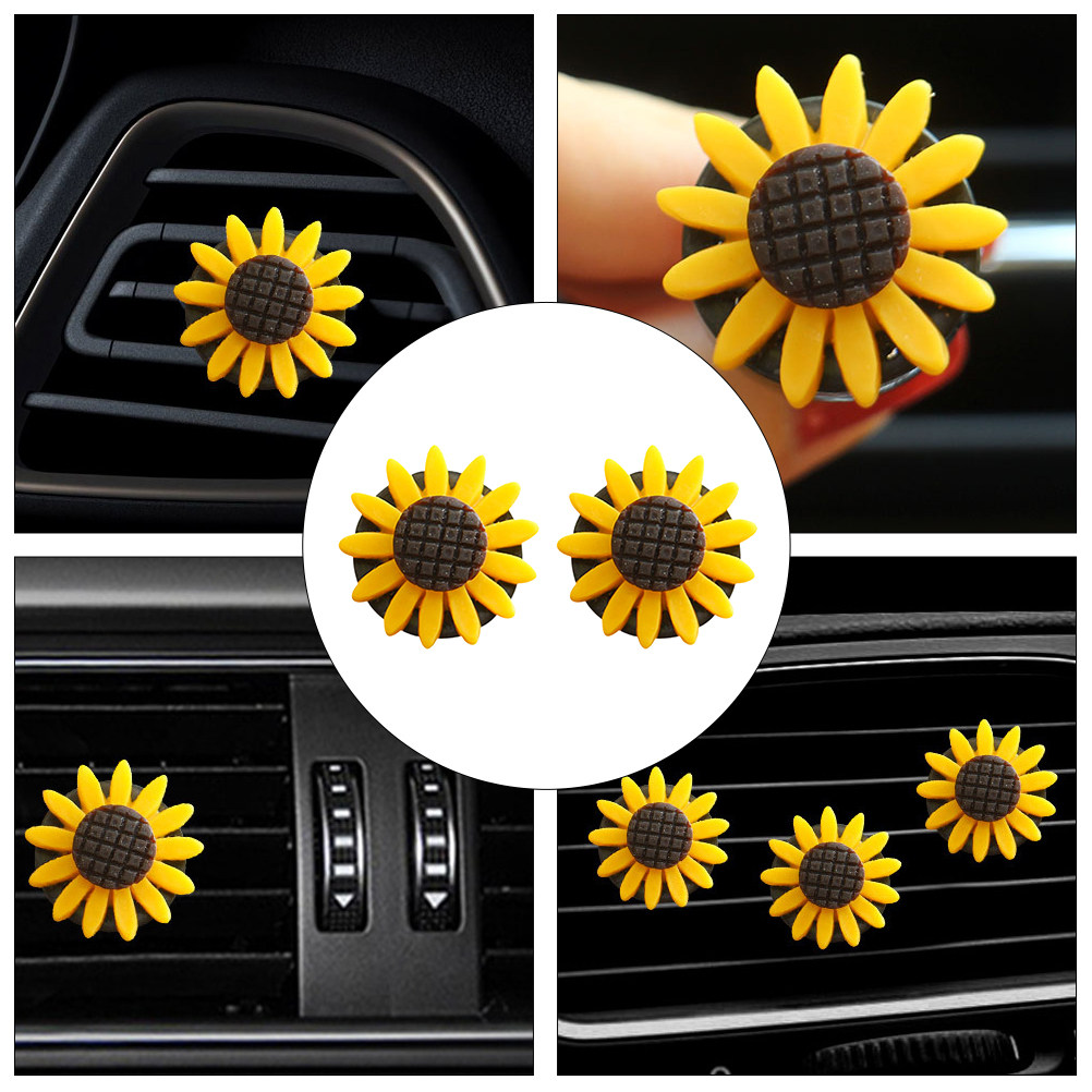 2Pcs Sunflower Car Aromatherap - đánh giá và giá Home Fragrance Elements