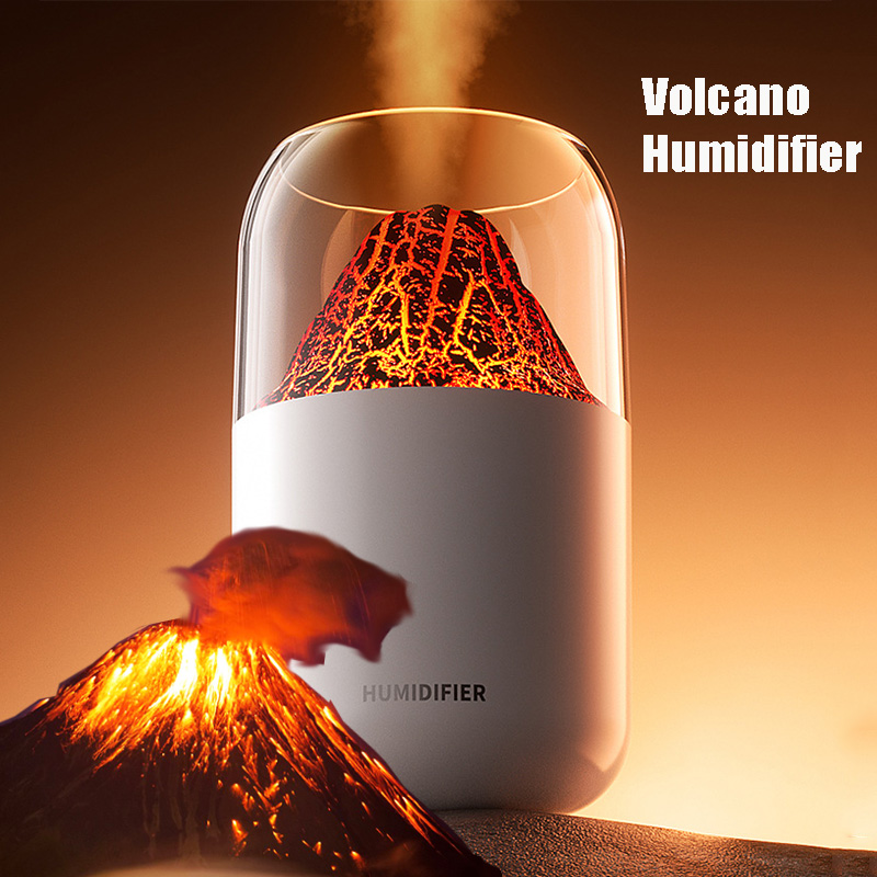 Mini Volcano Flame Humidifier  - đánh giá và giá Home Fragrance Types