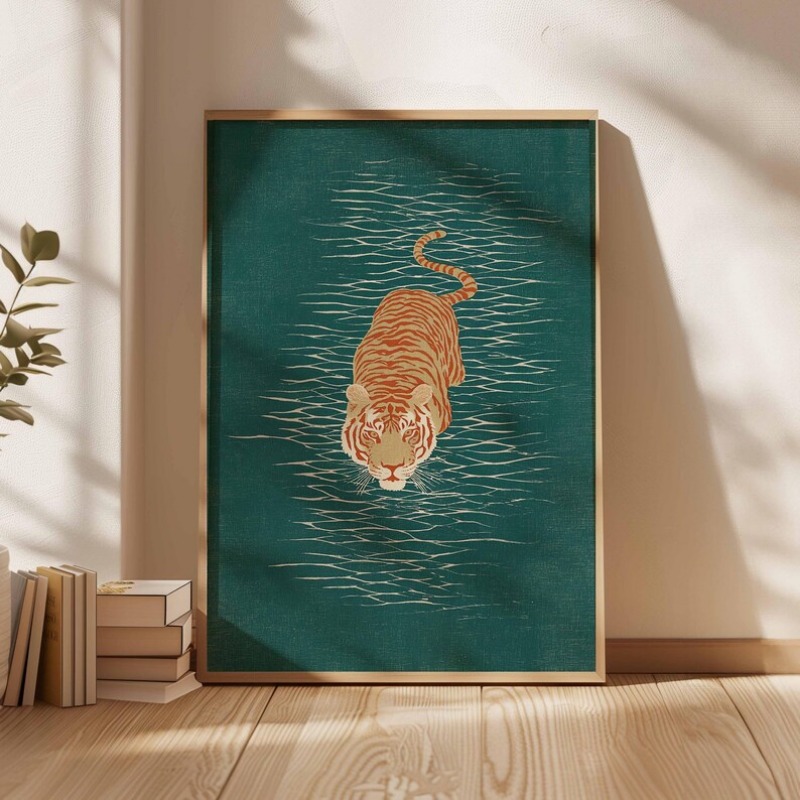 Vintage Japanese Tiger Poster  - đánh giá và giá Home Fragrance Ocean Breeze