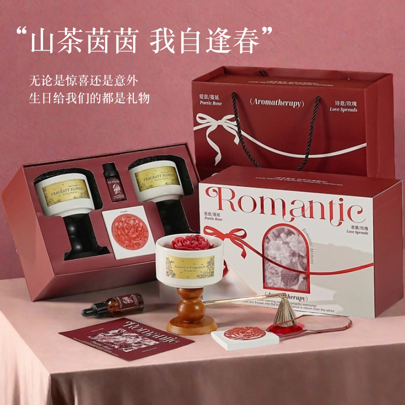 High-end Camellia Scented Cand - đánh giá và giá Home Fragrance Gift Box