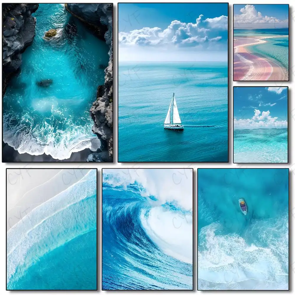 Beach Ocean Wave Poster Wall A - đánh giá và giá Home Fragrance Ocean Breeze